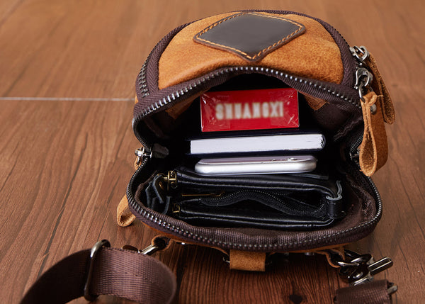 台灣李記皮具 李記 原創真皮手工 多機能シン簡約男士腰掛包6331號原創手工真皮 皮件