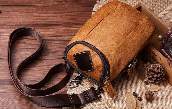 台灣李記皮具 李記 原創真皮手工 多機能シン簡約男士腰掛包6331號原創手工真皮 皮件