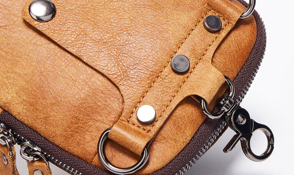 台灣李記皮具 李記 原創真皮手工 多機能シン簡約男士腰掛包6331號原創手工真皮 皮件