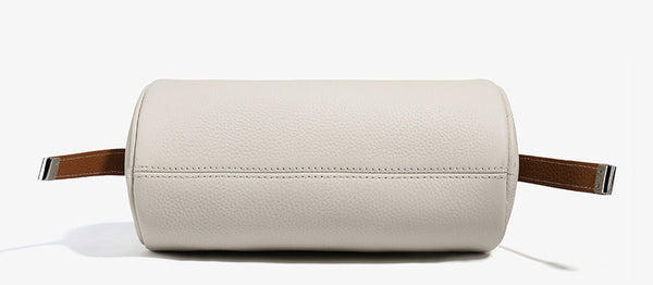 Taiwan Lee Kee Leather Goods Lee Kee original handmade genuine leather contrast color simple cylindrical small bag No. 6338 original handmade genuine leather leather goods