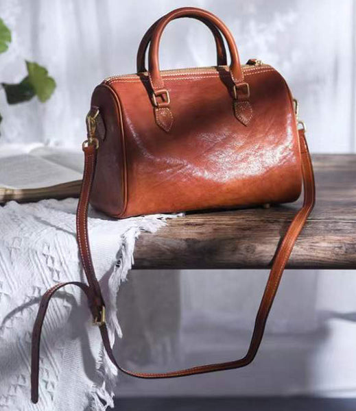 Taiwan Lee Kee Leather Goods Lee Kee original handmade genuine leather first layer vegetable tanned leather ヘッ vintage Boston handbag No. 64200 original handmade genuine leather leather goods