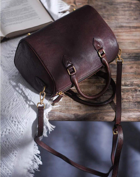 Taiwan Lee Kee Leather Goods Lee Kee original handmade genuine leather first layer vegetable tanned leather ヘッ vintage Boston handbag No. 64200 original handmade genuine leather leather goods