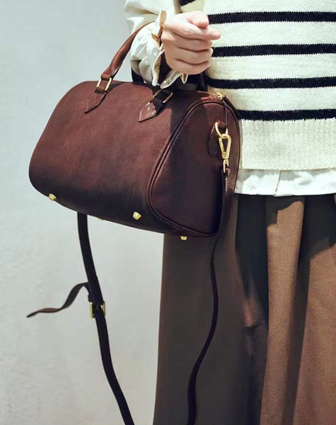 Taiwan Lee Kee Leather Goods Lee Kee original handmade genuine leather first layer vegetable tanned leather ヘッ vintage Boston handbag No. 64200 original handmade genuine leather leather goods