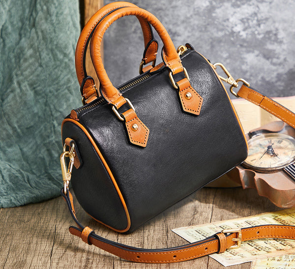 台灣李記皮具 李記 原創真皮手工 手工植鞣グ本革ボス通勤波士頓包65200號原創手工真皮 皮件