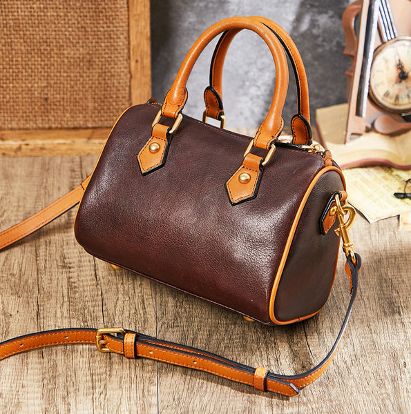 台灣李記皮具 李記 原創真皮手工 手工植鞣グ本革ボス通勤波士頓包65200號原創手工真皮 皮件