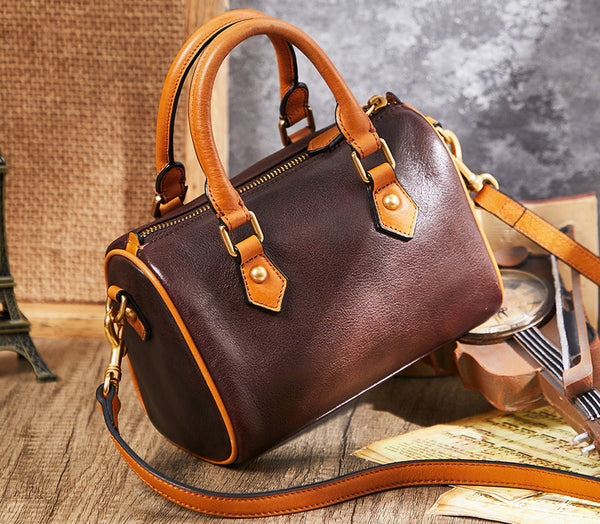 台灣李記皮具 李記 原創真皮手工 手工植鞣グ本革ボス通勤波士頓包65200號原創手工真皮 皮件