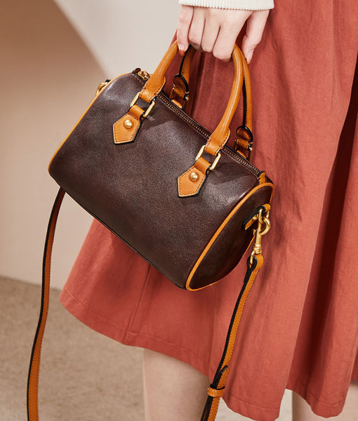 台灣李記皮具 李記 原創真皮手工 手工植鞣グ本革ボス通勤波士頓包65200號原創手工真皮 皮件