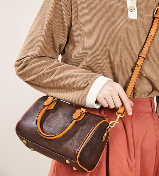 台灣李記皮具 李記 原創真皮手工 手工植鞣グ本革ボス通勤波士頓包65200號原創手工真皮 皮件