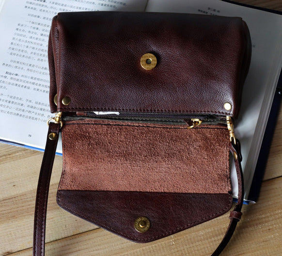 台灣李記皮具 李記 原創真皮手工 質感超好がす復古Mini小包包6528號原創手工真皮 皮件