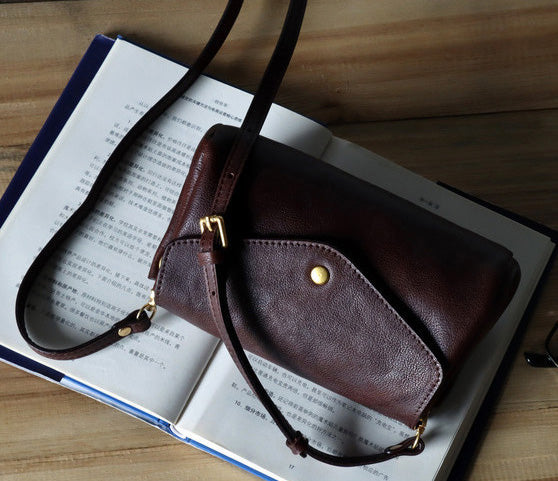 台灣李記皮具 李記 原創真皮手工 質感超好がす復古Mini小包包6528號原創手工真皮 皮件
