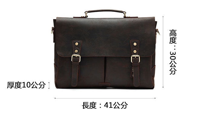 Taiwan Lee Kee Leather Goods หนังเต็มหนังม้าบ้ากระเป๋าเอกสารพกพาหมายเลข 6596 กระเป๋าหนังวัวชั้นแรกหนังหนังแท้ทำด้วยมือของแท้เครื่องหนัง