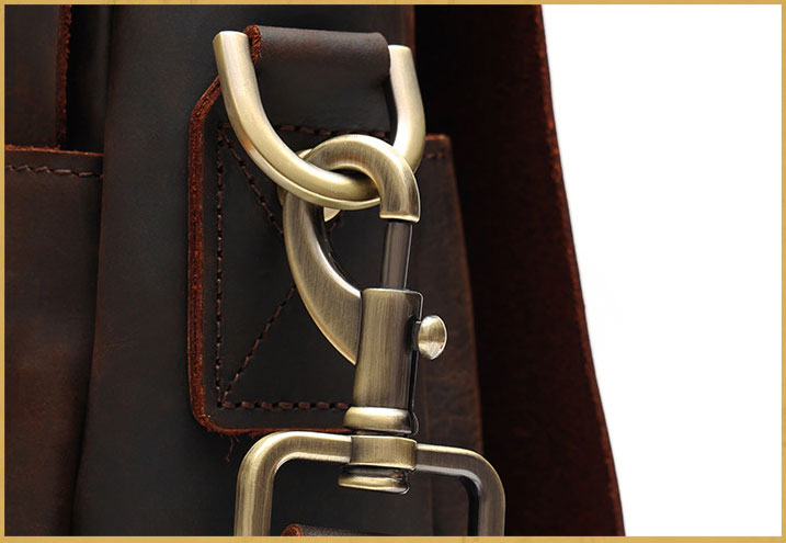 Taiwan Lee Kee Leather Goods หนังเต็มหนังม้าบ้ากระเป๋าเอกสารพกพาหมายเลข 6596 กระเป๋าหนังวัวชั้นแรกหนังหนังแท้ทำด้วยมือของแท้เครื่องหนัง