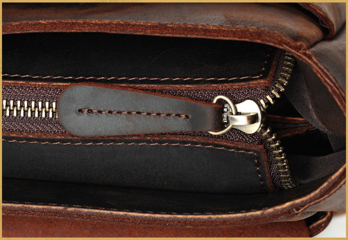 Taiwan Lee Kee Leather Goods หนังเต็มหนังม้าบ้ากระเป๋าเอกสารพกพาหมายเลข 6596 กระเป๋าหนังวัวชั้นแรกหนังหนังแท้ทำด้วยมือของแท้เครื่องหนัง