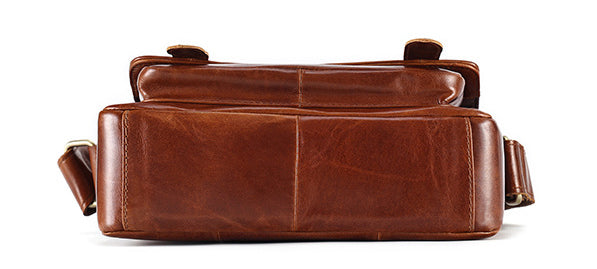 台灣李記皮具 李記 原創真皮手工 含油革製レザー 郵差包6689號 頭層牛皮包包 皮革 原創手工真皮 皮件