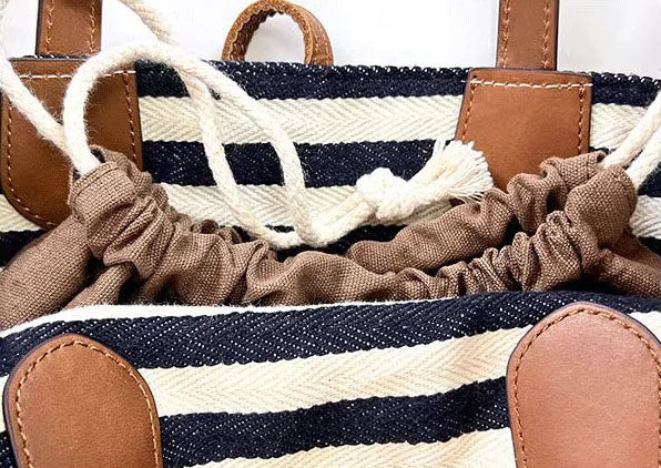 Taiwan Lee Kee Leather Goods Lee Kee original handmade genuine leather dual-purpose soft cowhide canvas tote bag full of design sense No. 80391 original handmade genuine leather leather goods