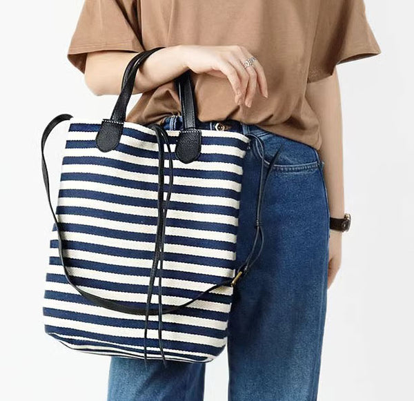 Taiwan Lee Kee Leather Goods Lee Kee original handmade genuine leather dual-purpose soft cowhide canvas tote bag full of design sense No. 80391 original handmade genuine leather leather goods