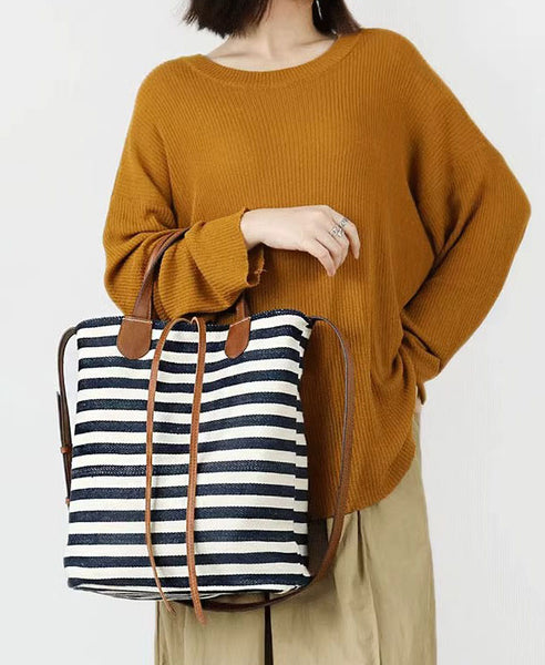 Taiwan Lee Kee Leather Goods Lee Kee original handmade genuine leather dual-purpose soft cowhide canvas tote bag full of design sense No. 80391 original handmade genuine leather leather goods