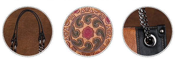 台灣李記皮具 李記 原創真皮手工 立體りっ壓花ボス質感通勤包8100號原創手工真皮 皮件