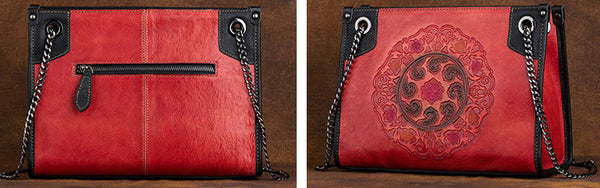 台灣李記皮具 李記 原創真皮手工 立體りっ壓花ボス質感通勤包8100號原創手工真皮 皮件