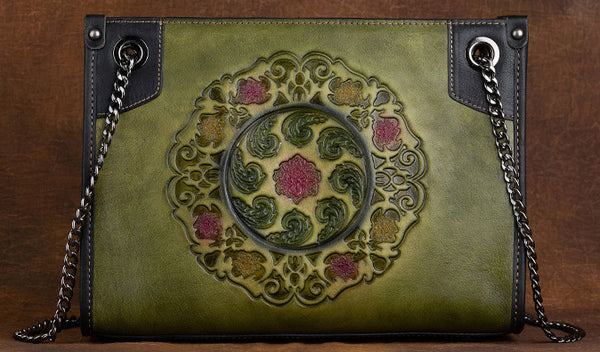 台灣李記皮具 李記 原創真皮手工 立體りっ壓花ボス質感通勤包8100號原創手工真皮 皮件