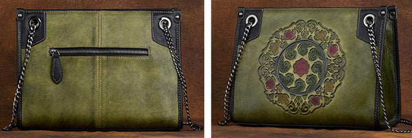 台灣李記皮具 李記 原創真皮手工 立體りっ壓花ボス質感通勤包8100號原創手工真皮 皮件