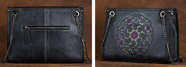 台灣李記皮具 李記 原創真皮手工 立體りっ壓花ボス質感通勤包8100號原創手工真皮 皮件