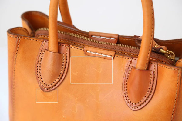 台灣李記皮具 李記 原創真皮手工 小總設計ド植鞣の手提包825號原創手工真皮 皮件