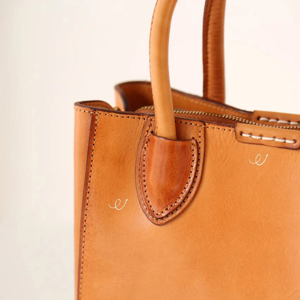 台灣李記皮具 李記 原創真皮手工 小總設計ド植鞣の手提包825號原創手工真皮 皮件