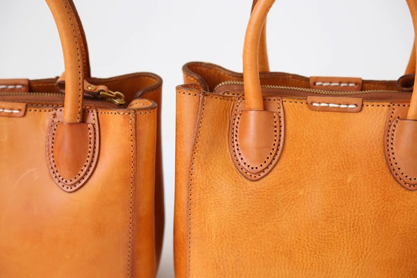 台灣李記皮具 李記 原創真皮手工 小總設計ド植鞣の手提包825號原創手工真皮 皮件