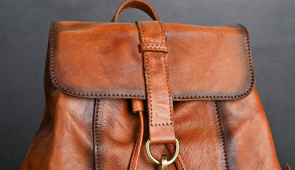 Taiwan Lee Kee Leather Goods Lee Kee original genuine leather handmade vegetable tanned cowhide 21-inch backpack travel bag No. 88036