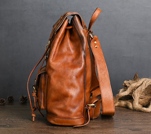 Taiwan Lee Kee Leather Goods Lee Kee original genuine leather handmade vegetable tanned cowhide 21-inch backpack travel bag No. 88036