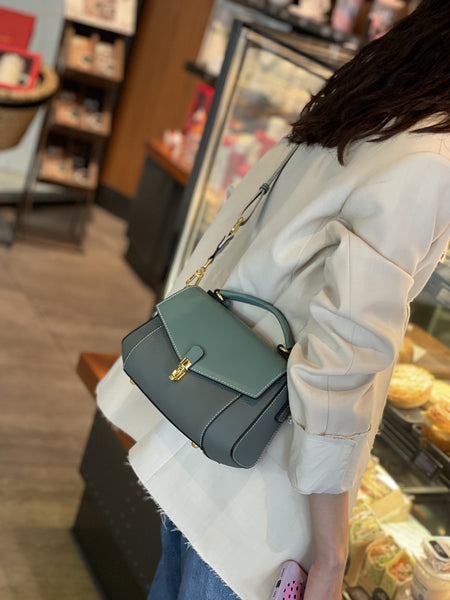 Taiwan Lee Kee Leather Goods Lee Kee original handmade genuine leather genuine leather and first layer cowhide handbag No. 88191 original handmade genuine leather leather goods