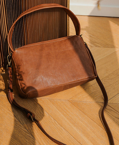 台灣李記皮具 李記 原創真皮手工 質感 簡単な純色飯盒小方包9-200號原創手工真皮 皮件