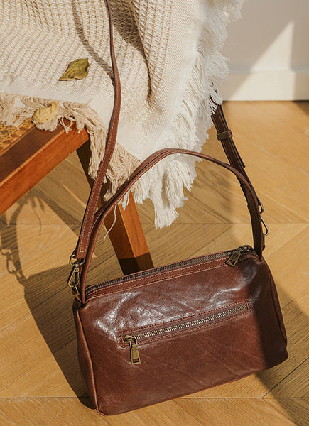 台灣李記皮具 李記 原創真皮手工 質感 簡単な純色飯盒小方包9-200號原創手工真皮 皮件