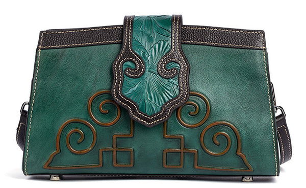 Taiwan Lee Kee Leather Goods Lee Kee Original Handmade หนังแท้ Rubbed Colored Flip Small Square Bag No. 9033 หนังแท้ทำด้วยมือของแท้ Leather Goods