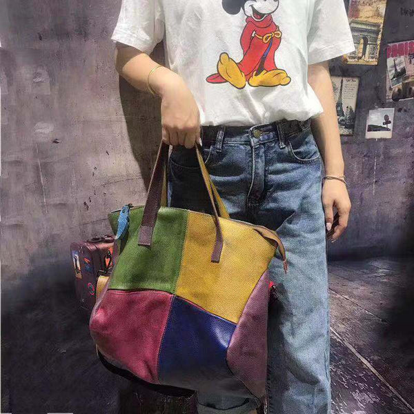 Taiwan Lee Kee Leather Goods Lee Kee original handmade genuine leather hand rubbed color large tote bag No. 9135 first layer cowhide bag leather original handmade genuine leather leather goods