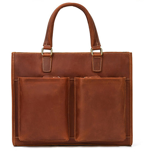 Taiwan Lee Kee Leather Goods Lee Kee Original Handmade Leather Crazy Horse Leather Business Official Document 14-inch Laptop Bag No. 9210 Original Handmade Leather Leather Goods