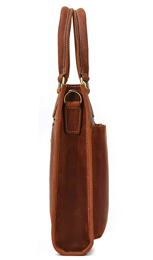 Taiwan Lee Kee Leather Goods Lee Kee Original Handmade Leather Crazy Horse Leather Business Official Document 14-inch Laptop Bag No. 9210 Original Handmade Leather Leather Goods