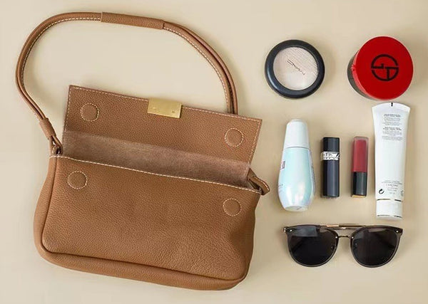 台灣李記皮具 李記 原創真皮手工 韓国版本物のバ手作り單肩包953號原創手工真皮 皮件