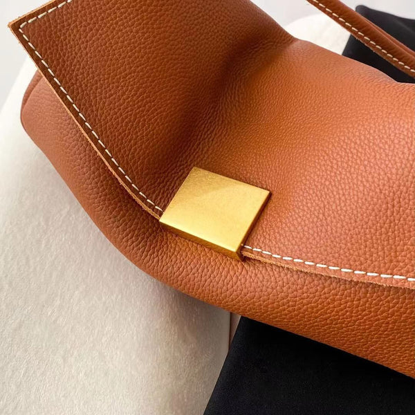 台灣李記皮具 李記 原創真皮手工 韓国版本物のバ手作り單肩包953號原創手工真皮 皮件