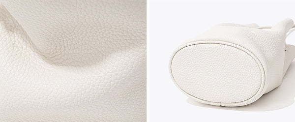 Taiwan Lee Kee Leather Goods Lee Kee Original Handmade Leather Korean Style Simple First Layer Cowhide Drawstring Bucket Bag No. 9697 Original Handmade Leather Leather Goods