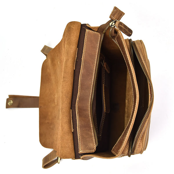 台灣李記皮具 李記 原創真皮手工 無性別 瘋馬皮優れた製造後背包B1029號原創手工真皮 皮件