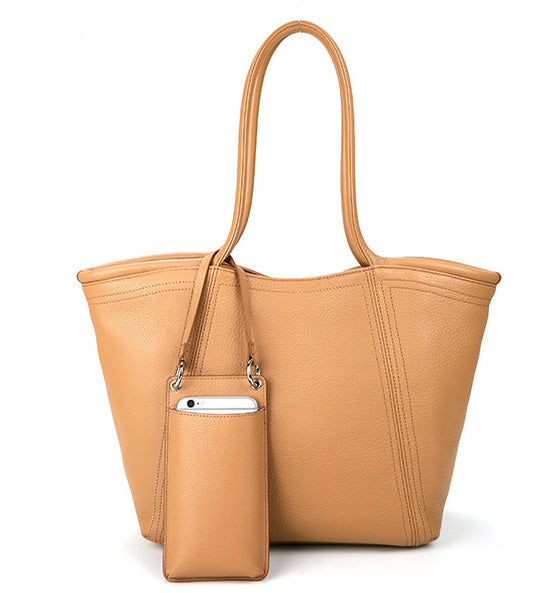 Taiwan Lee Kee Leather Goods Lee Kee original handmade leather Korean version 더백 simple large capacity handbag No. D113 original handmade leather goods