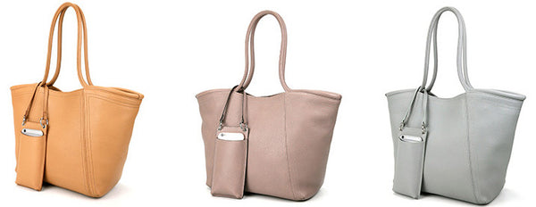 Taiwan Lee Kee Leather Goods Lee Kee original handmade leather Korean version 더백 simple large capacity handbag No. D113 original handmade leather goods