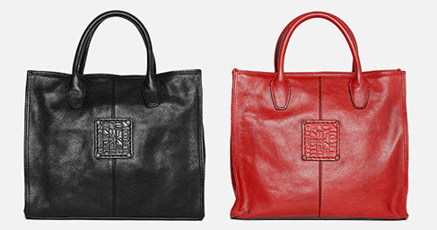 台灣李記皮具 李記 原創真皮手工 高級ッ質感 油蠟樹膏皮ペ托特包D8590號原創手工真皮 皮件