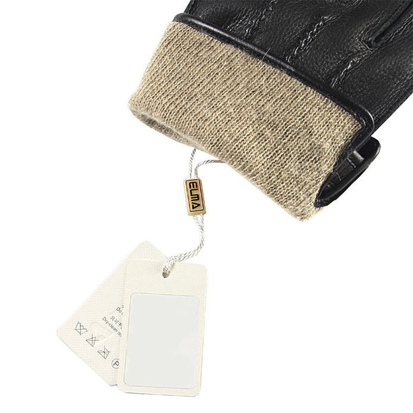 台灣李記皮具 李記 原創真皮手工 進口鹿皮ミ冬季保暖羊絨裏襯駕駛開車手套EM012號原創手工真皮 皮件