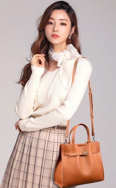 Taiwan Lee Kee Leather Goods Lee Kee Original Handmade Genuine Leather Soft, Comfortable, Fashionable and Elegant Handbag No. H3510 Original Handmade Genuine Leather Leather Goods