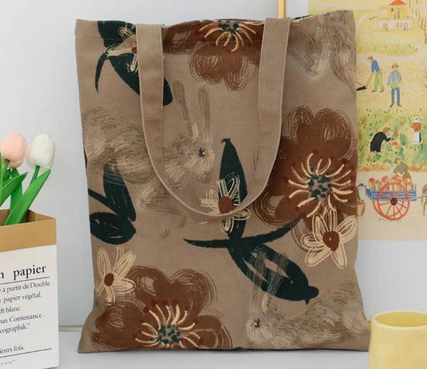 台灣李記皮具 李記 原創真皮手工 手繪ジ插畫原創帆布包K590號原創手工真皮 皮件