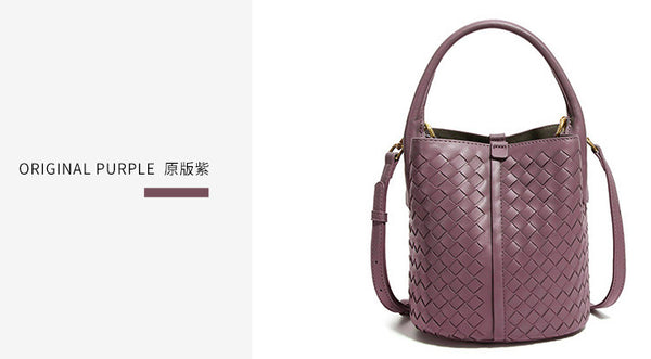 台灣李記皮具 李記 原創真皮手工 手編みバ無地の水桶包N1666號原創手工真皮 皮件