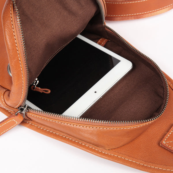 台灣李記皮具 李記 原創真皮手工 解放雙手 街頭 植鞣皮 隨身胸包R6281號原創手工真皮 皮件